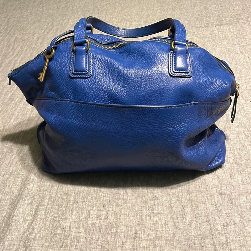EUC Fossil Satchel - Sapphire Blue